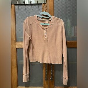 ME to WE Light Salmon Long Sleeve Top